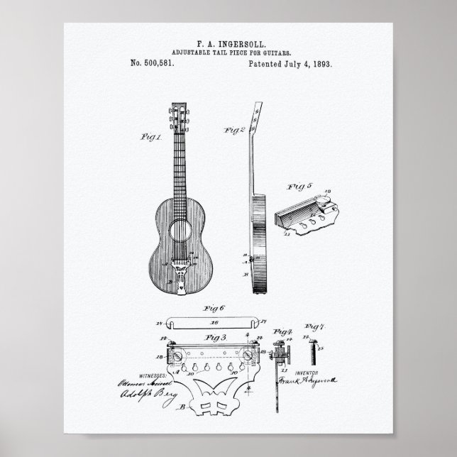 Poster Guitares ajustables 1893 Livre blanc sur l'art des (Devant)