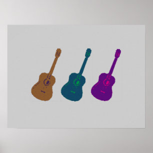 Poster guitares pour murs, musique