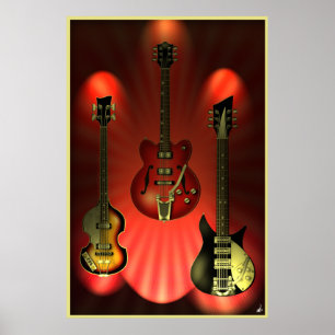 Poster Guitares vintages