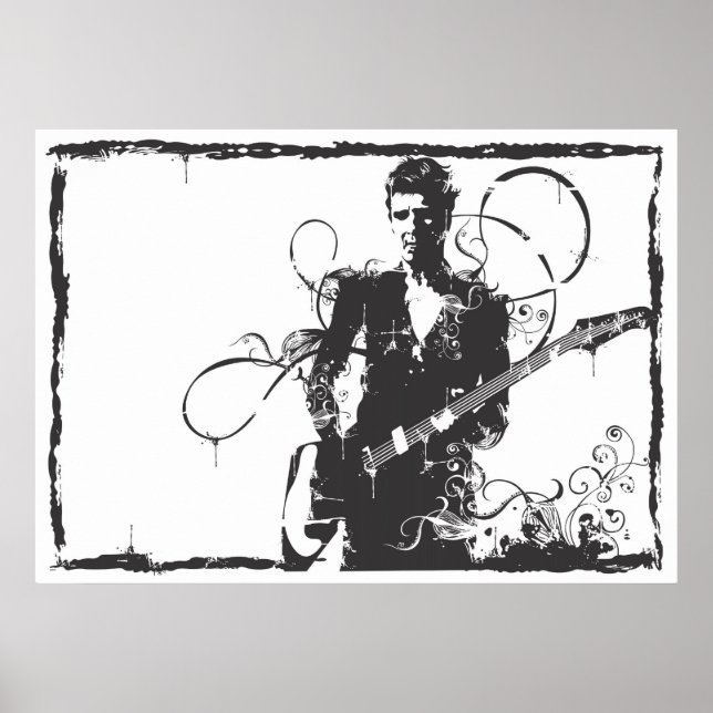 Poster guitariste (Devant)
