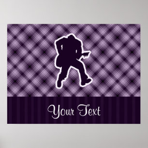 Poster Guitariste pourpre
