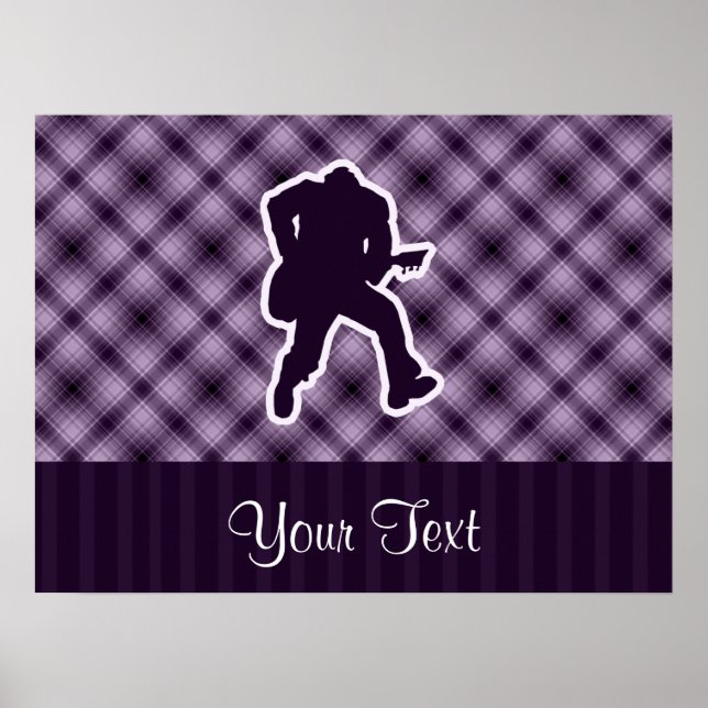 Poster Guitariste pourpre (Devant)