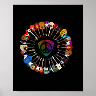 Poster Guitariste Variété guitare Anniversaire