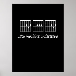 Poster Guitariste Vous Ne Comprendriez Pas Anniversaire