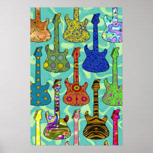 POSTER GUITARS POP