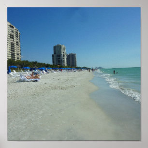 Poster Gulf Beach Naples, Floride