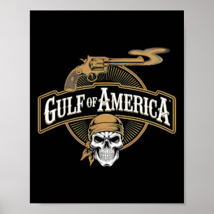 Poster Gulf Of Us America Est 2025 Retro Vintage Beach 5