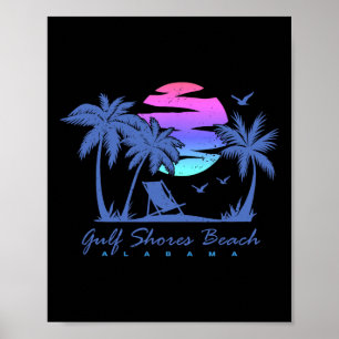 Poster Gulf Shores Beach Alabama Spring Break Vacation Tr