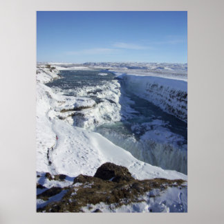 Poster Gulfoss Falls Islande
