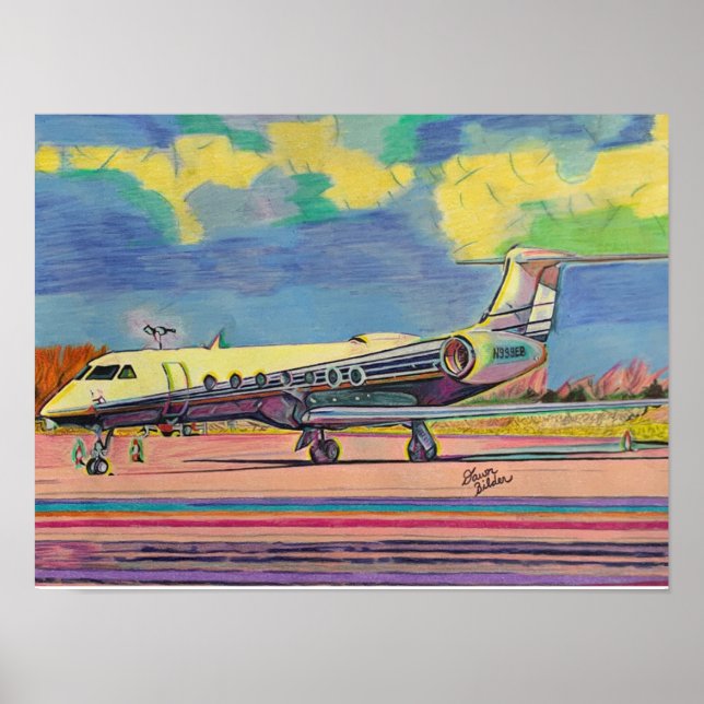 Poster Gulfstream 550 Imprimer (Devant)