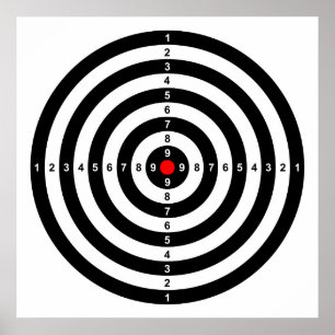 Poster gun shooting range bul