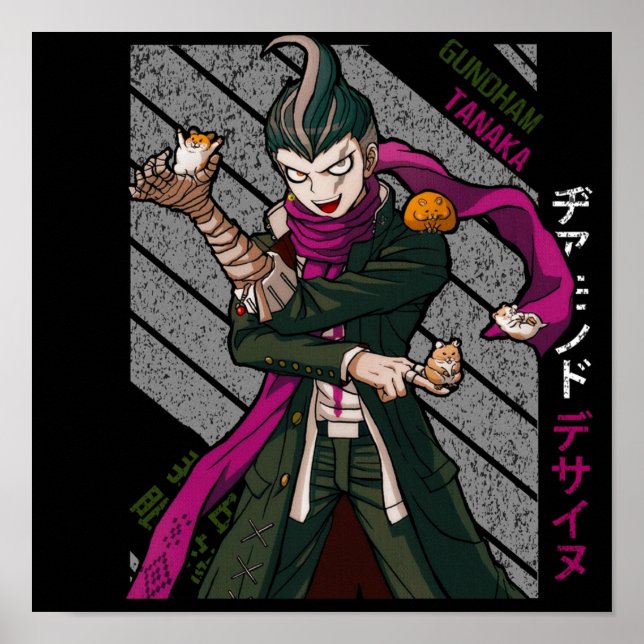 Poster Gundham Tanaka Super Dangan Ronpa 2 (Devant)