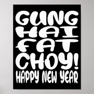 Poster Gung Hai Fat Choy Nouvel An lunaire Chinois zodiaq