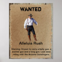 Gunslinger de l'affiche Recherchée de l'ouest