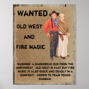 Poster Gunslinger de l'affiche Recherchée de l'ouest