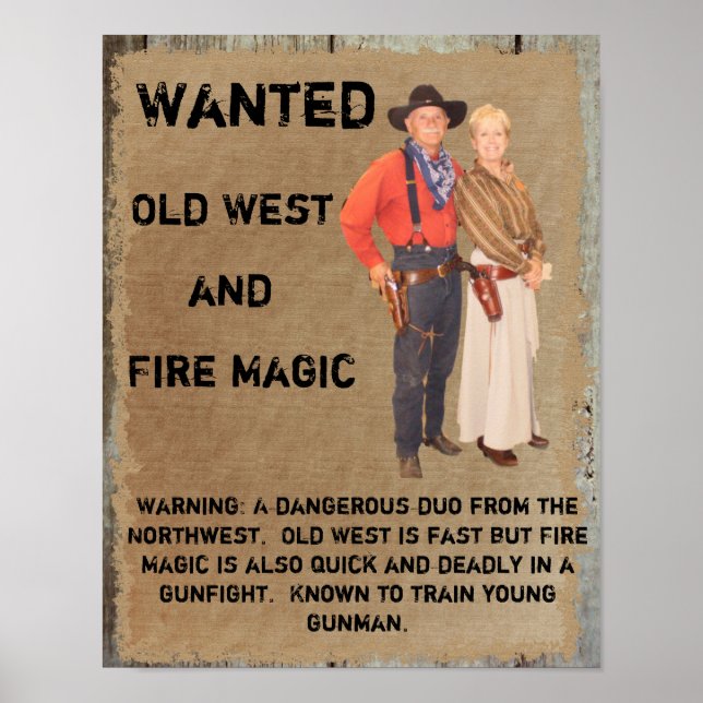 Poster Gunslinger de l'affiche Recherchée de l'ouest (Devant)