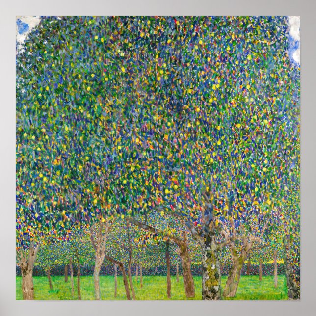 Poster Gustav Klimt - Arbre à poires (Devant)