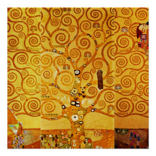 Poster Gustav Klimt Arbre de Vie : Symboliste Art Nouveau