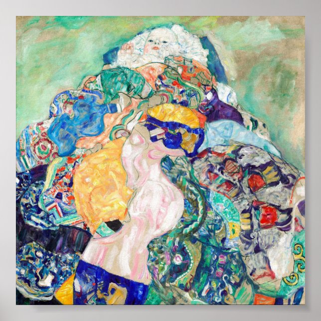 Poster Gustav Klimt, Berceau bébé, Art (Devant)
