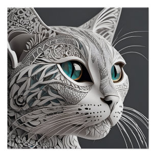 Poster gustav klimt cat art