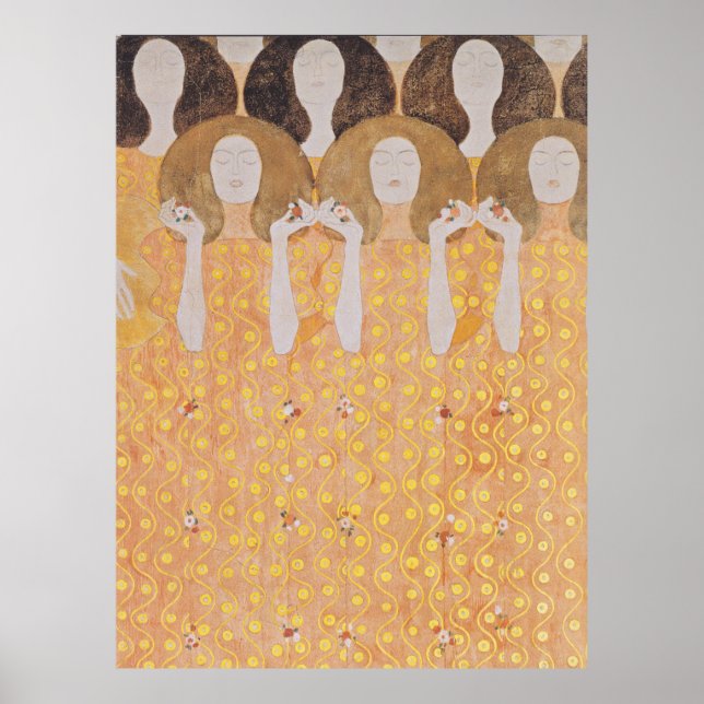 Poster Gustav Klimt - Chor der Paradiesengel (Devant)