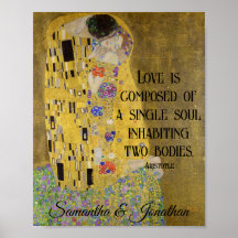 Gustav Klimt Couple Kiss Artwork Personnalités