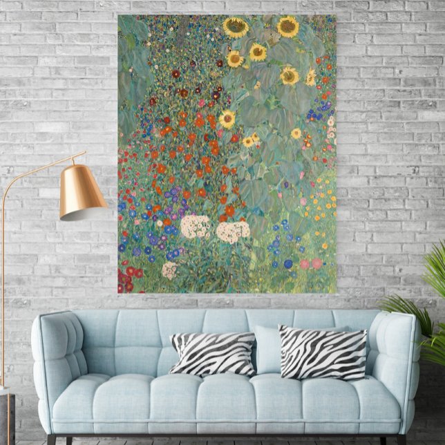 Poster Gustav Klimt Farm Garden with Sunflowers (1907) (Créateur téléchargé)