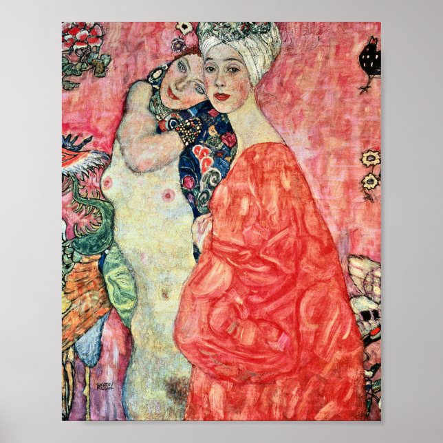 Poster Gustav Klimt - Femmes amis (Devant)
