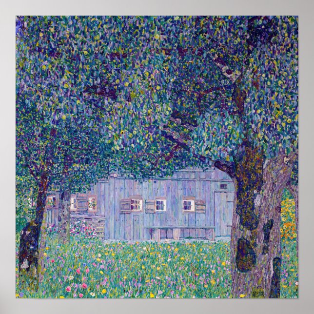 Poster Gustav Klimt - Ferme en Haute-Autriche (Devant)