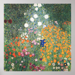 Poster Gustav Klimt - Flower Garden