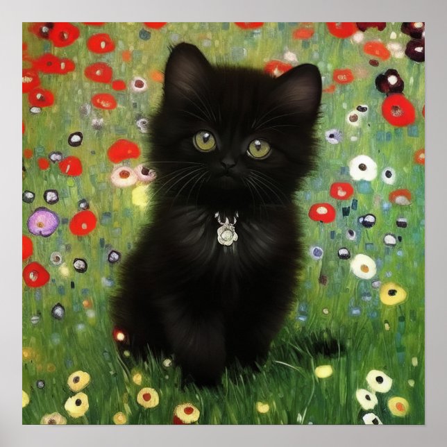 Poster Gustav Klimt Kitten (Devant)