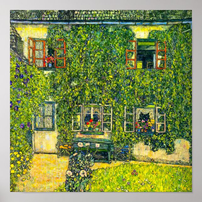 Poster Gustav Klimt La Maison de Guardaboschi (Devant)