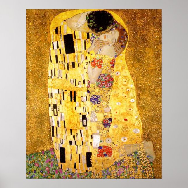 Poster Gustav Klimt La Peinture Classique Du Kiss (Devant)