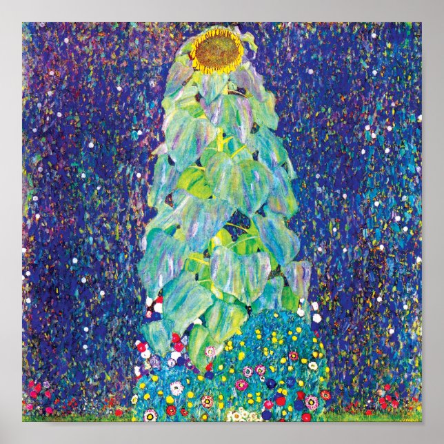 Poster Gustav Klimt - La peinture fine d'art tournesol (Devant)