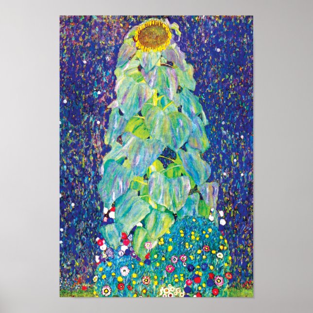Poster Gustav Klimt - La peinture fine d'art tournesol (Devant)