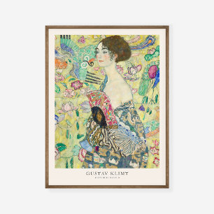 Poster Gustav Klimt Lady avec une exposition d'art