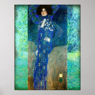 Poster Gustav Klimt Lady in Blue