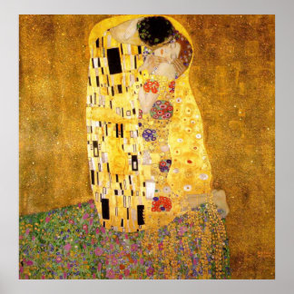 Poster Gustav Klimt L'affiche du Kiss Fine Art