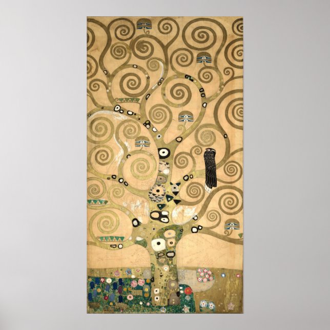 Poster Gustav Klimt - L'Arbre de Vie, La Frieze Stoclet (Devant)