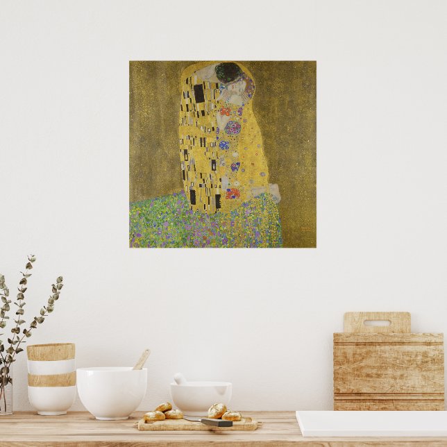 Poster Gustav Klimt Le Baiser (Cuisine)