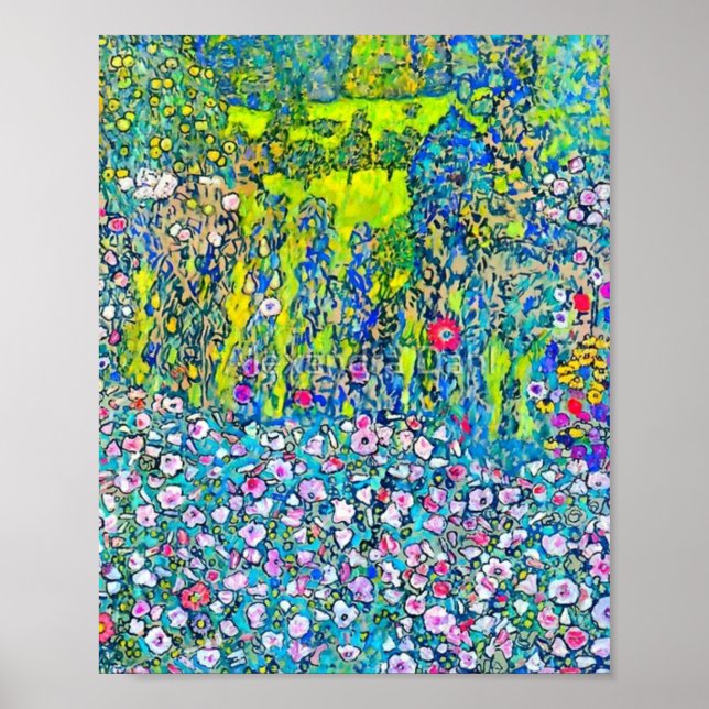 Poster Gustav Klimt - Paysage Horticole Avec Hillto (Devant)