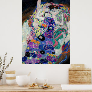 Poster Gustav Klimt Peindre La Vierge