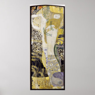 Poster Gustav Klimt - Petites amies des serpents d'eau