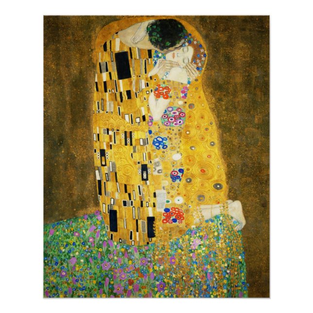 Poster Gustav Klimt The Kiss Vintage (Devant)