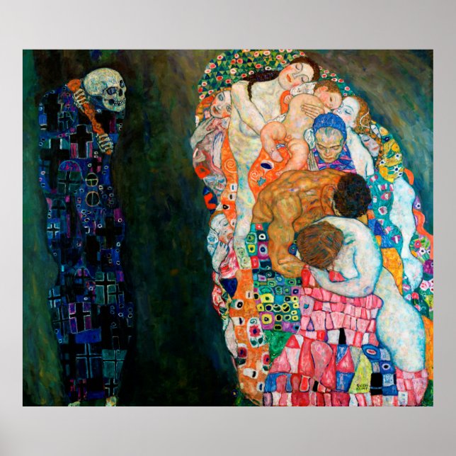 Poster Gustav Klimt "Vie et Mort" (Devant)