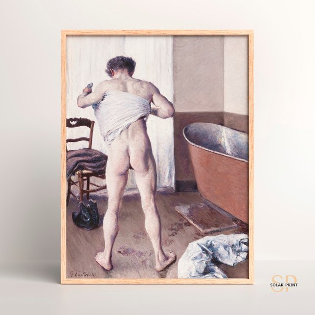 Poster Gustave Caillebotte Caillebotte Homme à son bain (Créateur téléchargé)