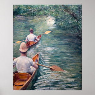 Poster Gustave Caillebotte - Canoës sur l'Yerres