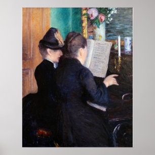 Poster Gustave Caillebotte - La Leçon de piano