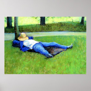 Poster Gustave Caillebotte - La Sieste,