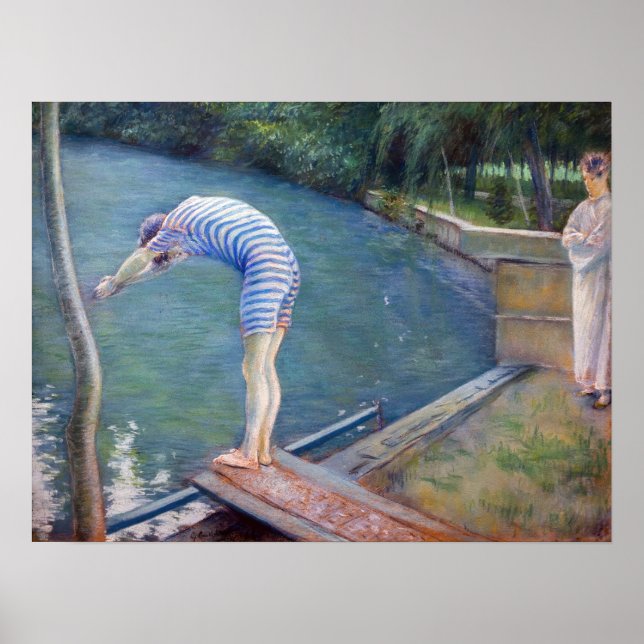 Poster Gustave Caillebotte - Le Bather / Le Plongeur (Devant)